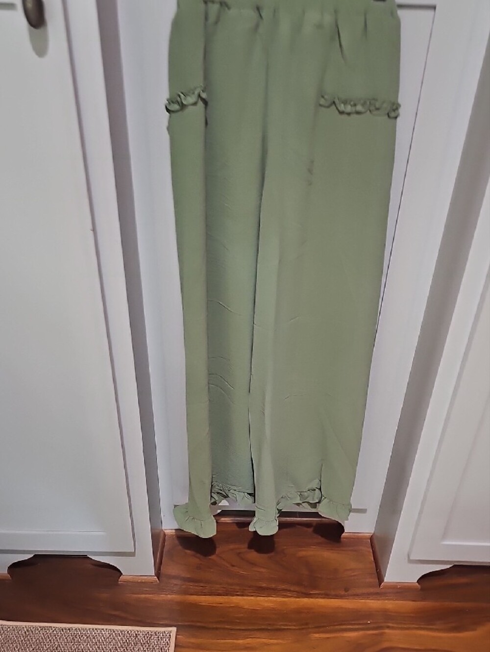Umgee Olive Ruffle Pants - Picture 5 of 6